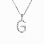 Caroline Svedbom - Mini Letter Necklace Letter G Rhodium
