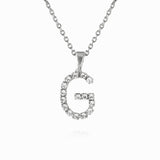 Caroline Svedbom - Mini Letter Necklace Letter G Rhodium