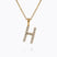 Caroline Svedbom - Mini Letter Necklace Letter H Gold