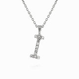 Caroline Svedbom - Mini Letter Necklace Letter I Rhodium