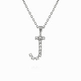 Caroline Svedbom - Mini Letter Necklace Letter J Rhodium