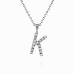 Caroline Svedbom - Mini Letter Necklace Letter K Rhodium