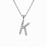 Caroline Svedbom - Mini Letter Necklace Letter K Rhodium