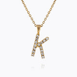 Caroline Svedbom - Mini Letter Necklace Letter K Gold