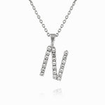 Caroline Svedbom - Mini Letter Necklace Letter N Rhodium