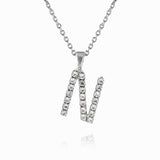 Caroline Svedbom - Mini Letter Necklace Letter N Rhodium