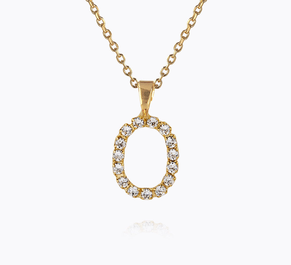 Caroline Svedbom - Mini Letter Necklace Letter O Gold