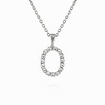 Caroline Svedbom - Mini Letter Necklace Letter O Rhodium