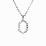Caroline Svedbom - Mini Letter Necklace Letter O Rhodium