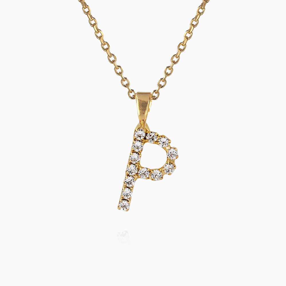 Caroline Svedbom - Mini Letter Necklace Letter P Gold