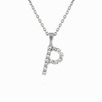 Caroline Svedbom - Mini Letter Necklace Letter P Rhodium