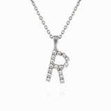 Caroline Svedbom - Mini Letter Necklace Letter R Rhodium