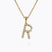 Caroline Svedbom - Mini Letter Necklace Letter R Gold