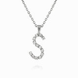 Caroline Svedbom - Mini Letter Necklace Letter S Rhodium
