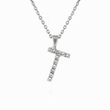 Caroline Svedbom - Mini Letter Necklace Letter T Rhodium