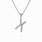 Caroline Svedbom - Mini Letter Necklace Letter X Rhodium