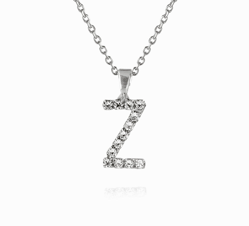 Caroline Svedbom - Mini Letter Necklace Letter Z Rhodium