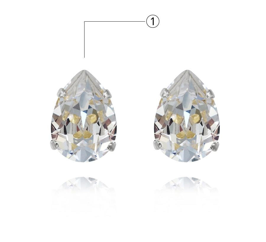 Rhodium plated Earrings with swarovski crystals