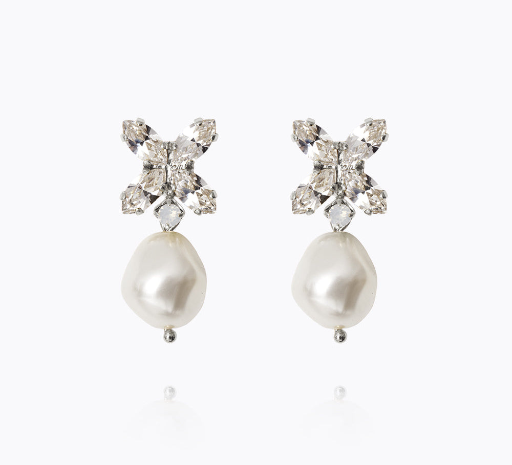 Caroline Svedbom - Honey Bee Earrings Pearl Crystal Rhodium