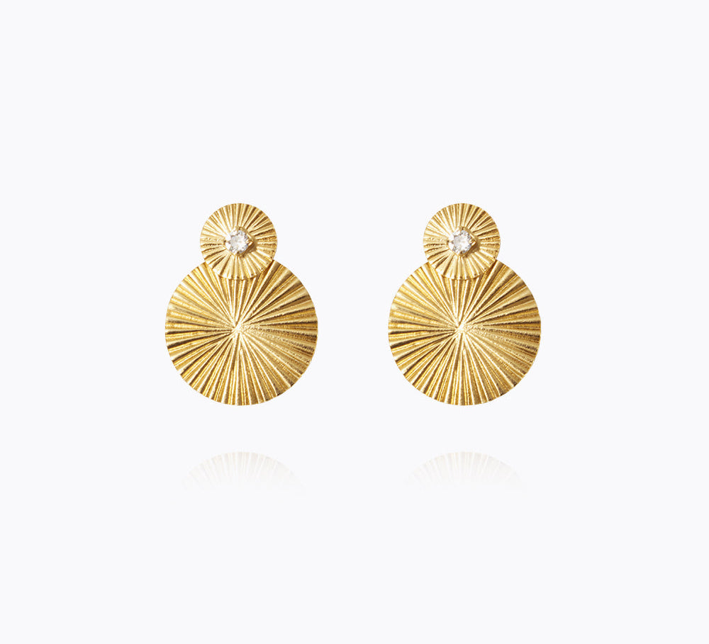 Caroline Svedbom - Mini Odessa Earrings Crystal Gold