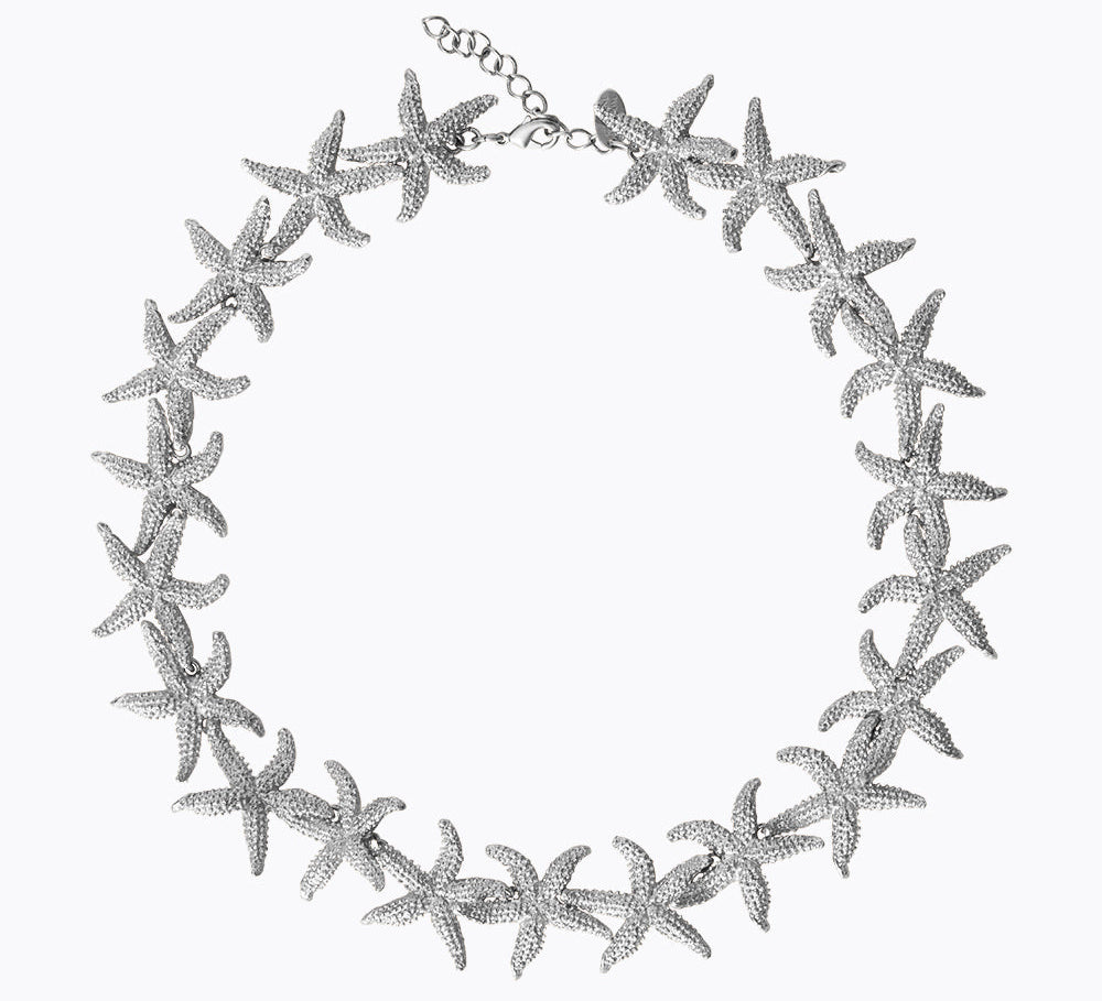Caroline Svedbom - Sea Star Statement Necklace Rhodium Rhodium