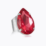 Caroline Svedbom - Perfect Drop Ring Mulberry Red Rhodium