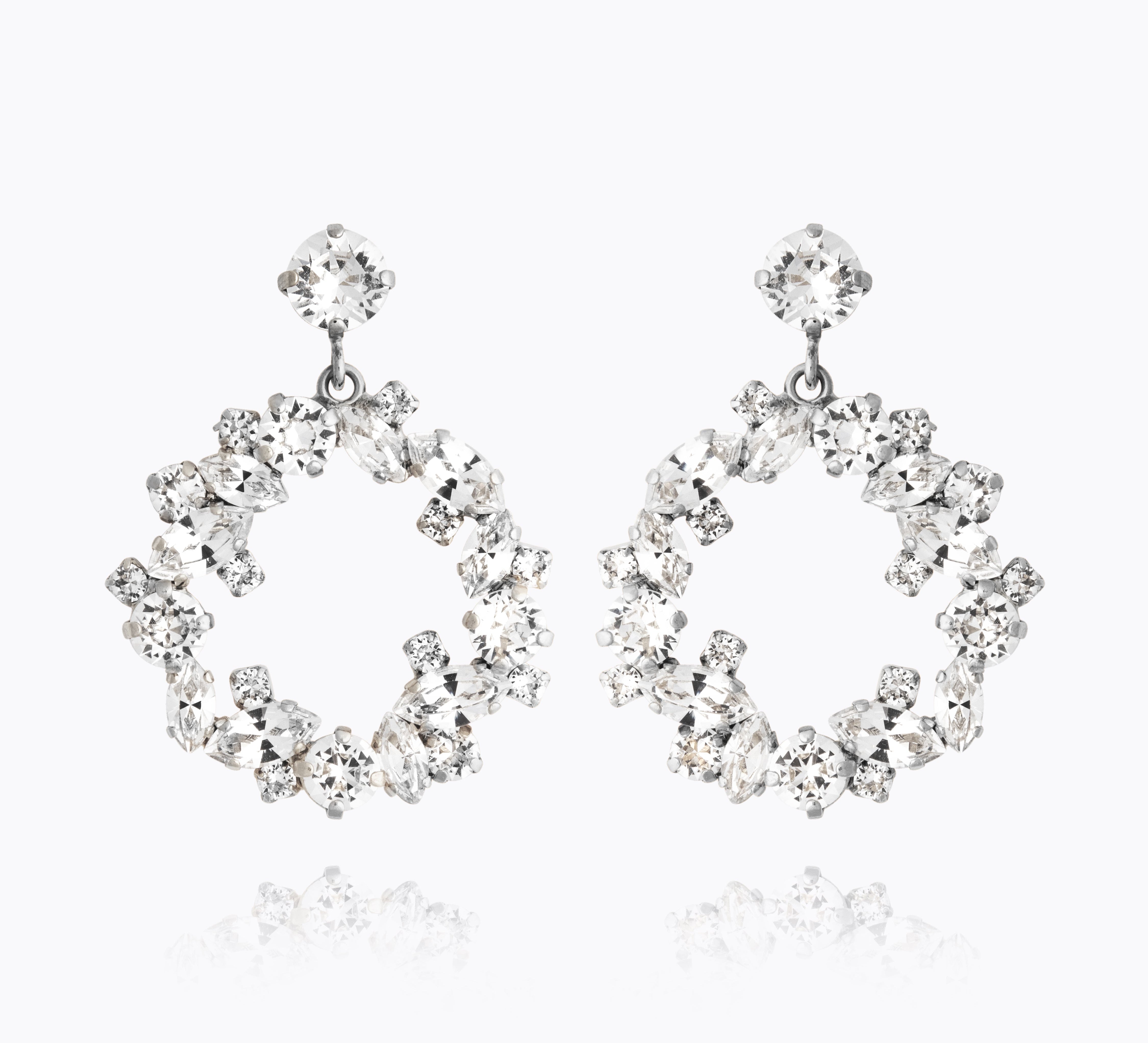 Caroline Svedbom - Circle Of Love Earrings Crystal Rhodium
