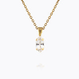Caroline Svedbom - Petite Navette Necklace Crystal Gold