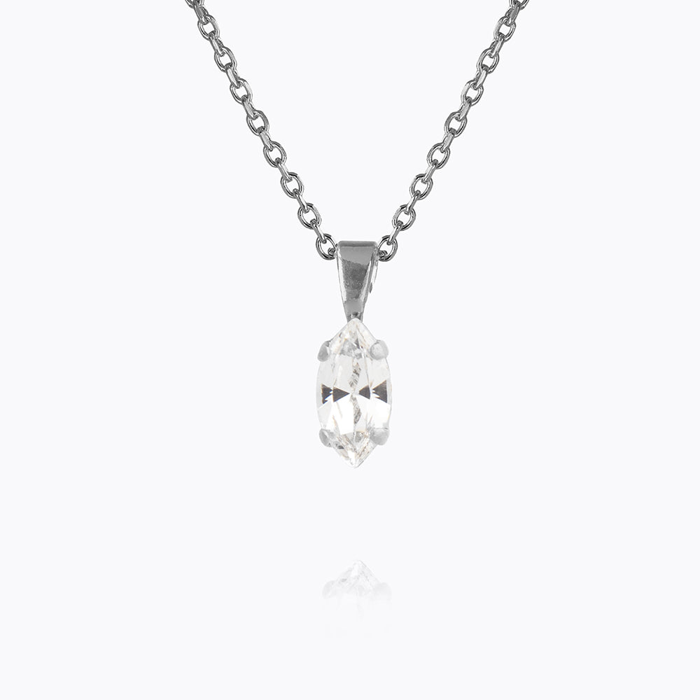 Caroline Svedbom - Petite Navette Necklace Crystal Rhodium