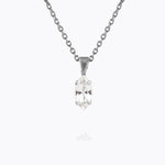 Caroline Svedbom - Petite Navette Necklace Crystal Rhodium