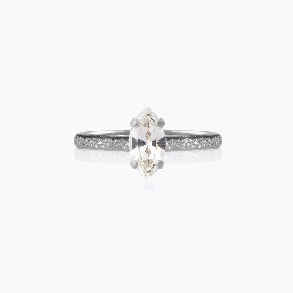 Caroline Svedbom - Petite Navette Ring Crystal Rhodium