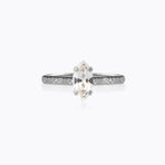 Caroline Svedbom - Petite Navette Ring Crystal Rhodium