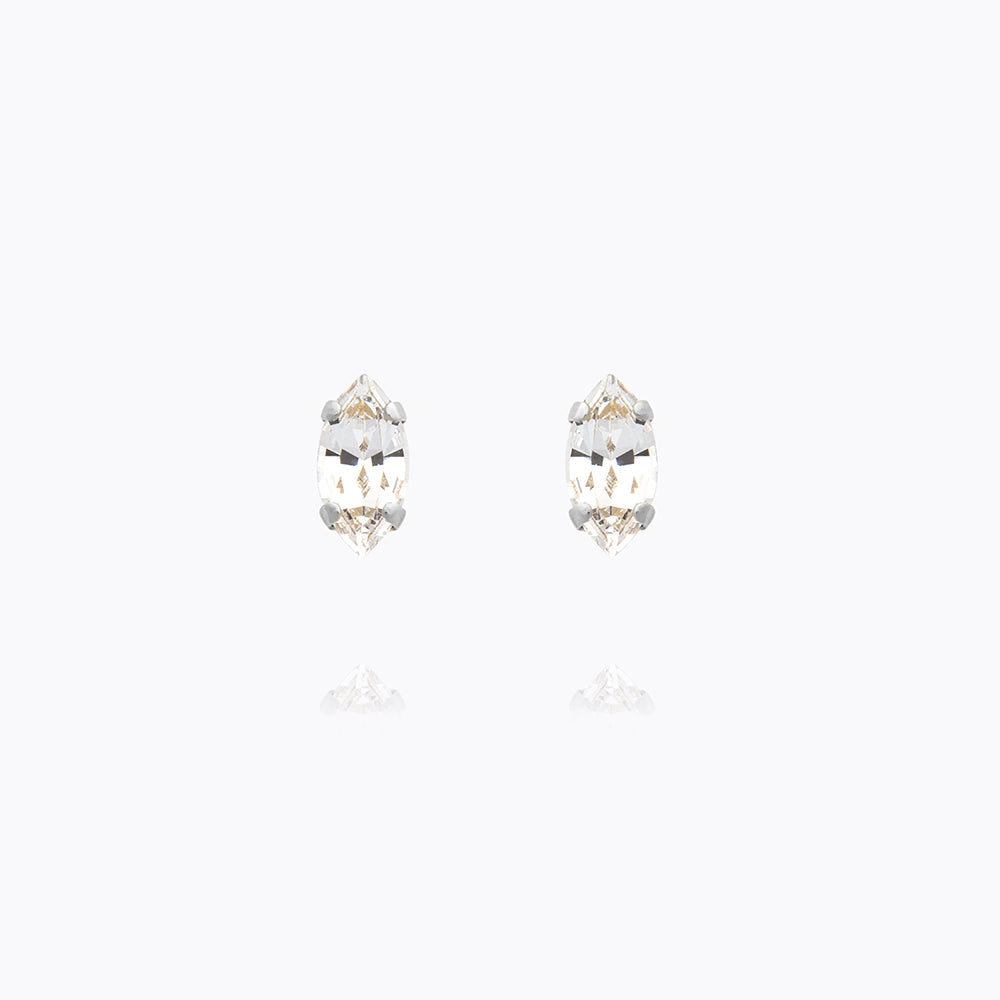 Caroline Svedbom - Petite Navette Earrings Crystal Rhodium
