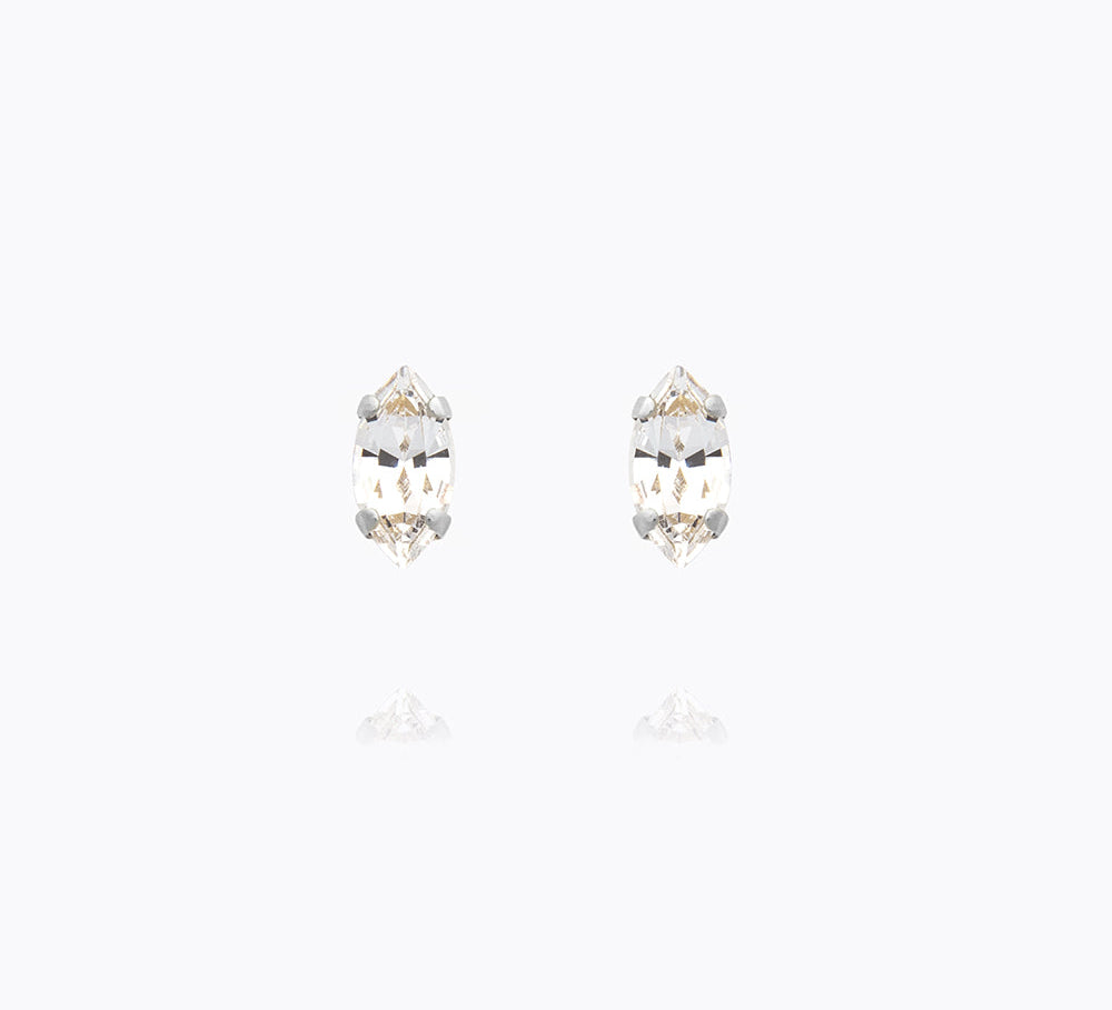 Caroline Svedbom - Petite Navette Earrings Crystal Rhodium