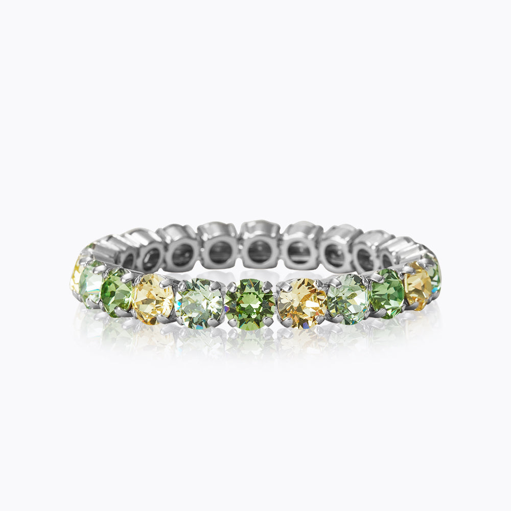 Caroline Svedbom - Gia Stud Bracelet Lime Combo Rhodium