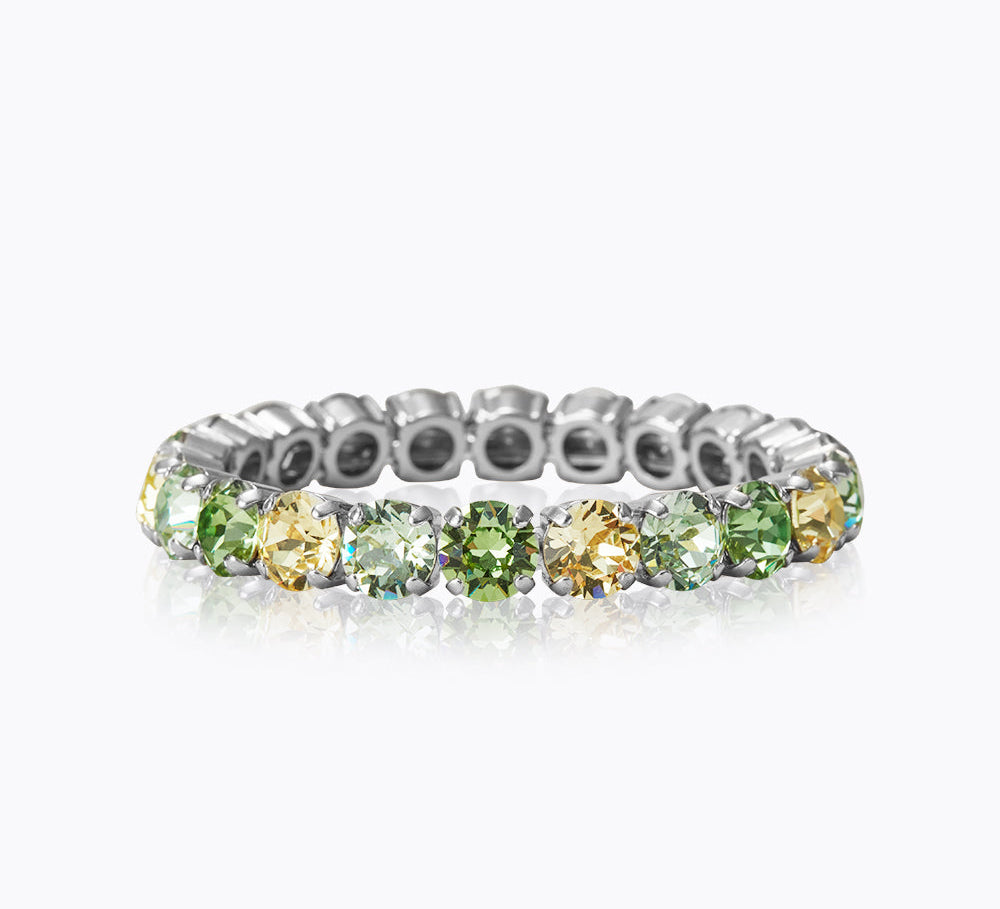 Caroline Svedbom - Gia Stud Bracelet Lime Combo Rhodium