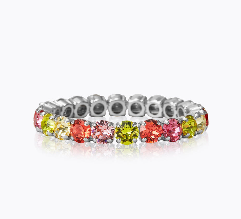 Caroline Svedbom - Gia Stud Bracelet Tropicana Combo Rhodium