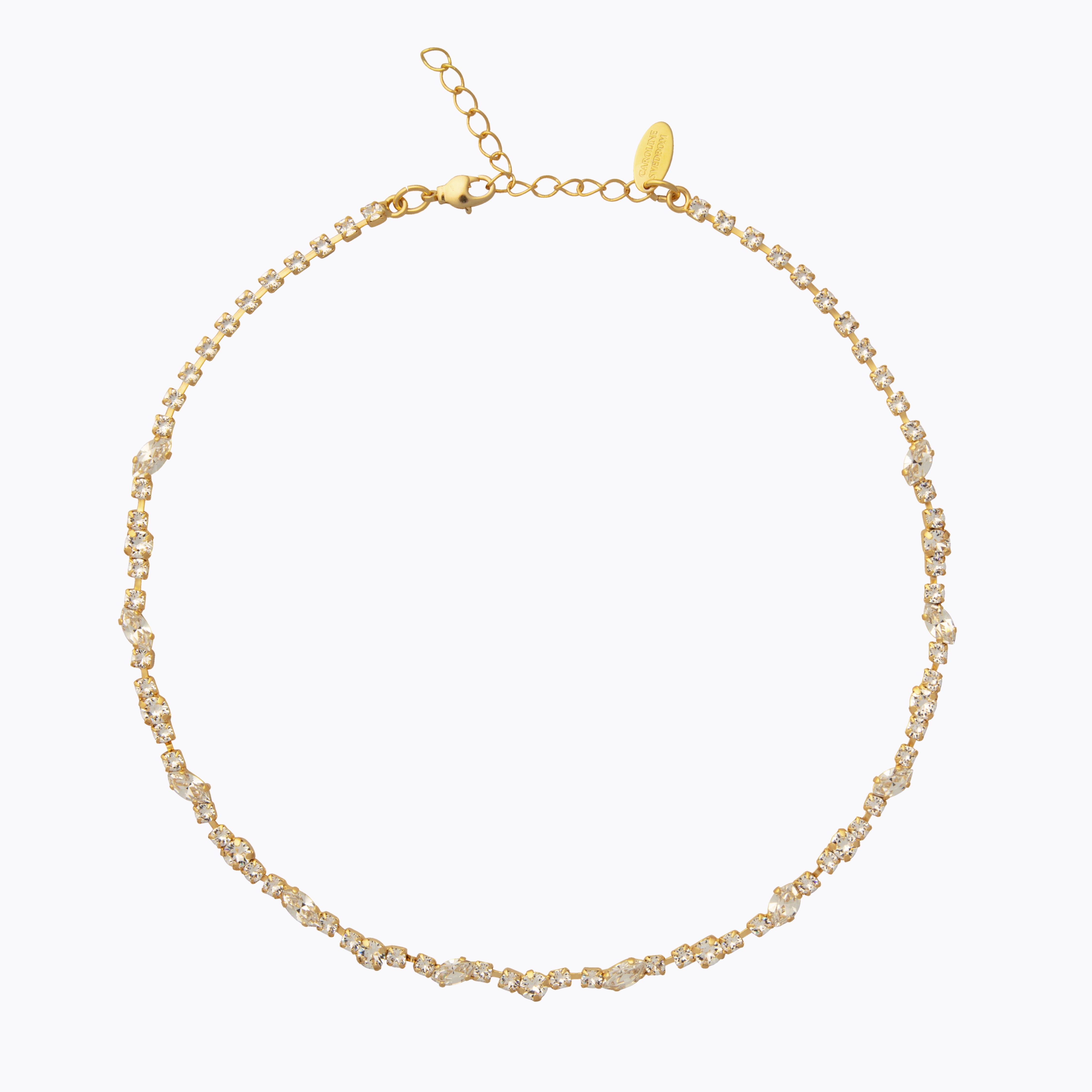 Caroline Svedbom - Antonia Necklace Crystal Gold