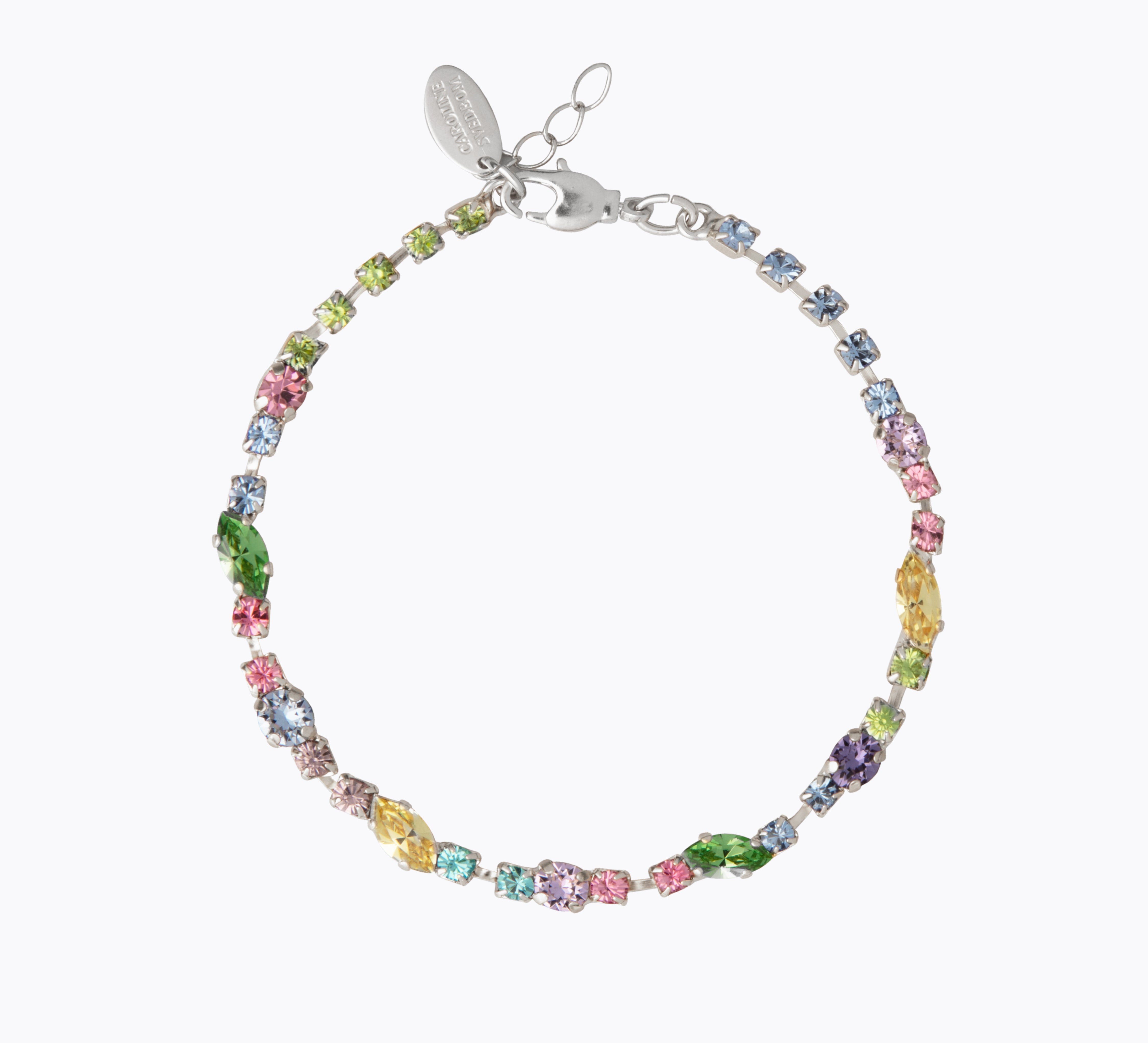 Caroline Svedbom - Antonia Bracelet Pastel Combo Rhodium
