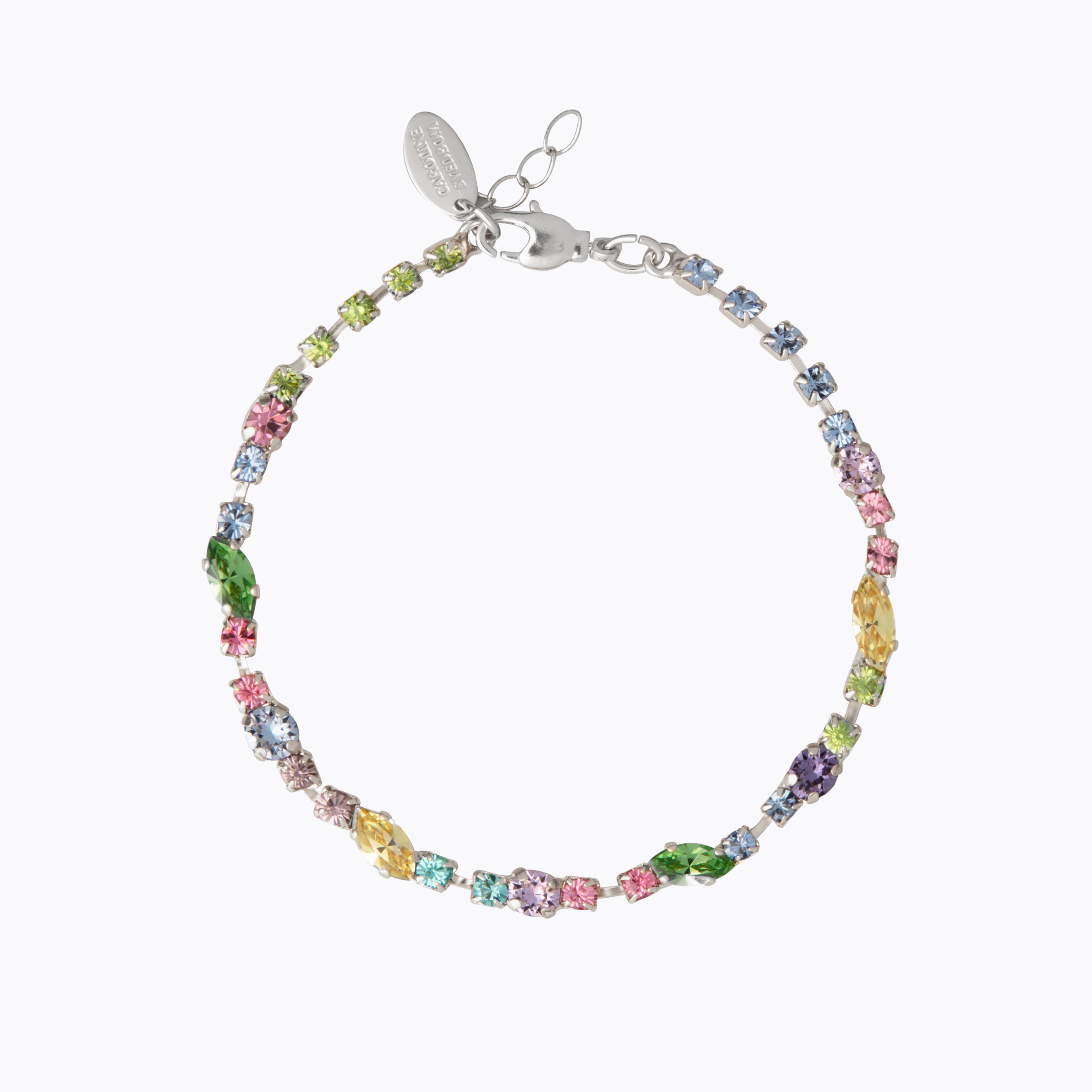 Caroline Svedbom - Antonia Bracelet Pastel Combo Rhodium