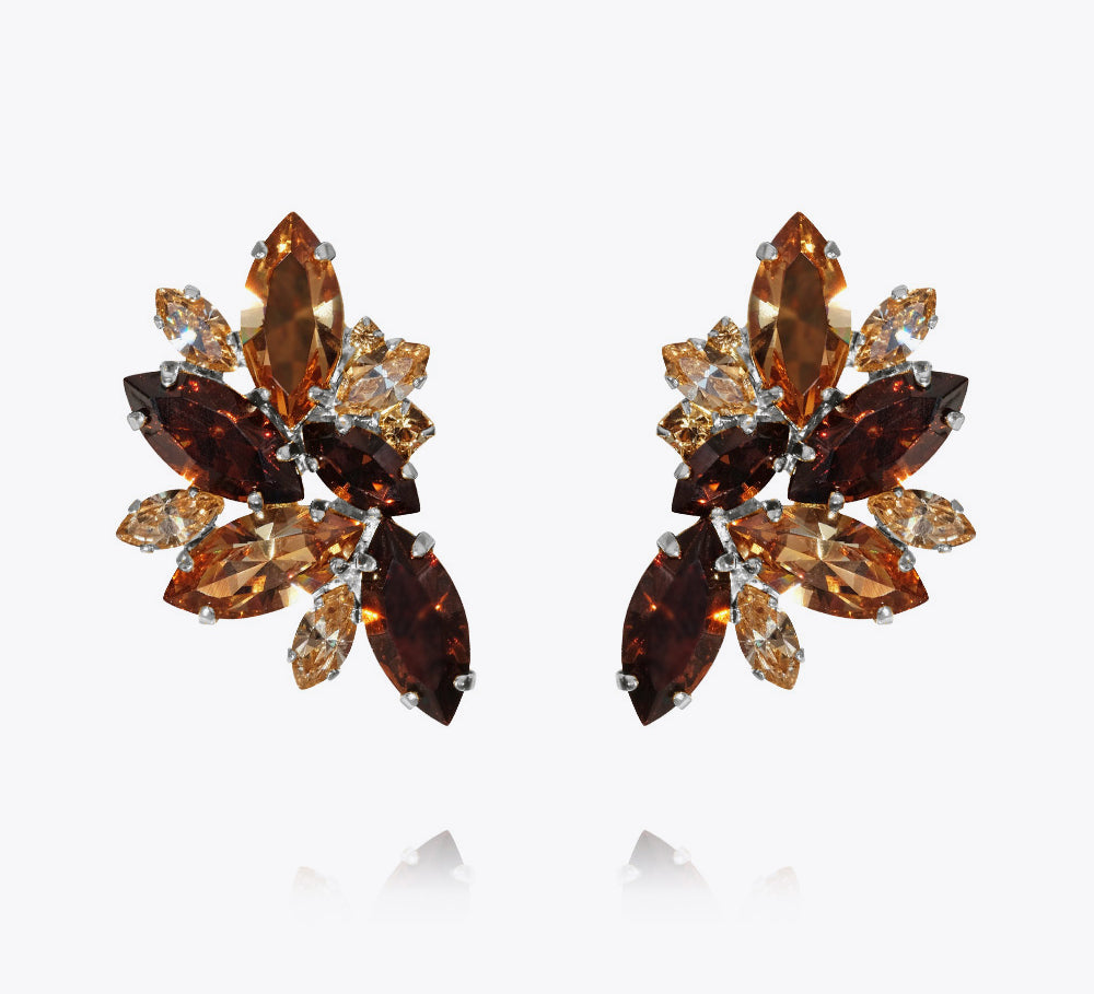 Iris Earcuffs / Smoked Topaz Combo