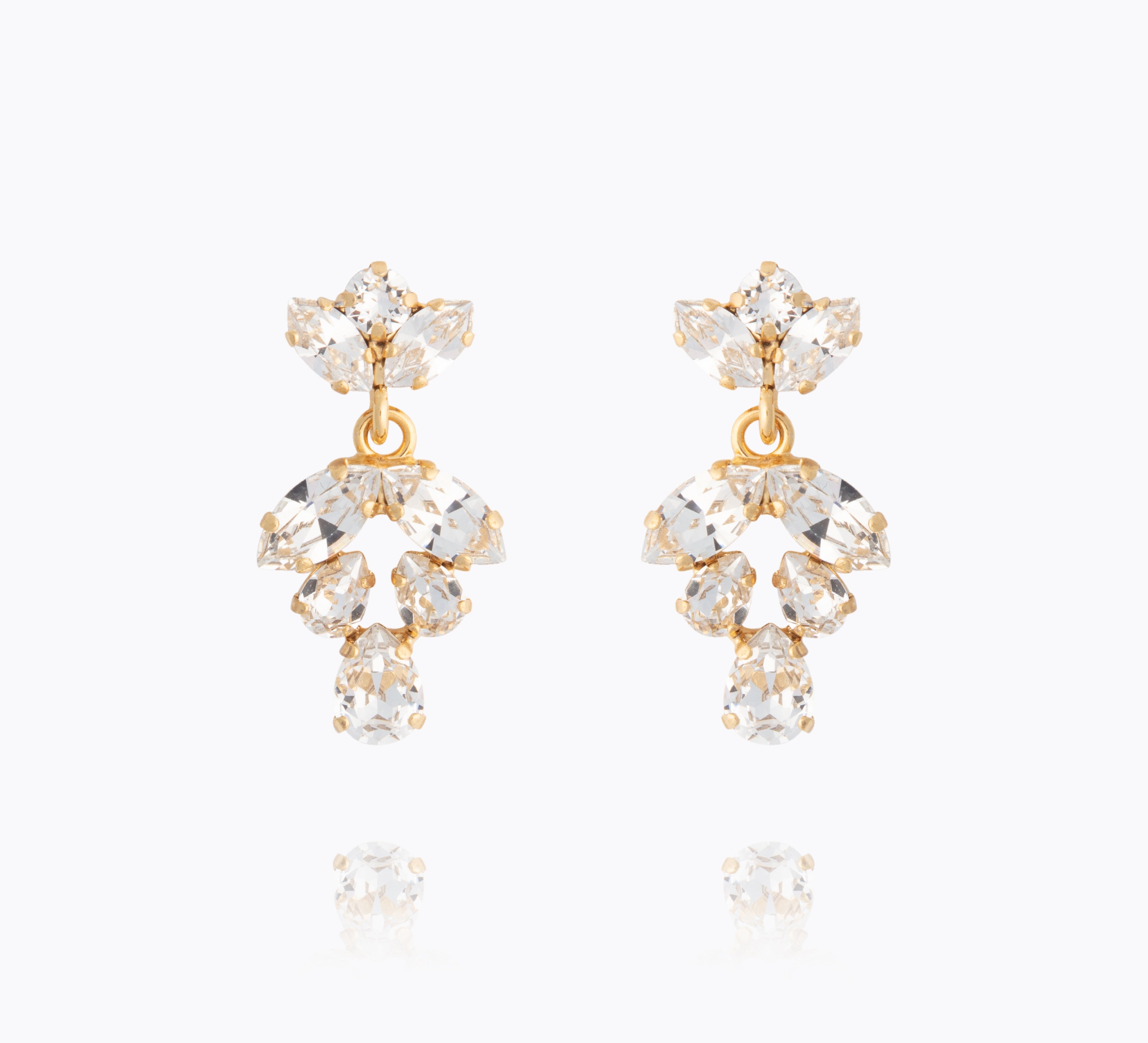 Caroline Svedbom - Kiss Me Earrings Crystal Gold