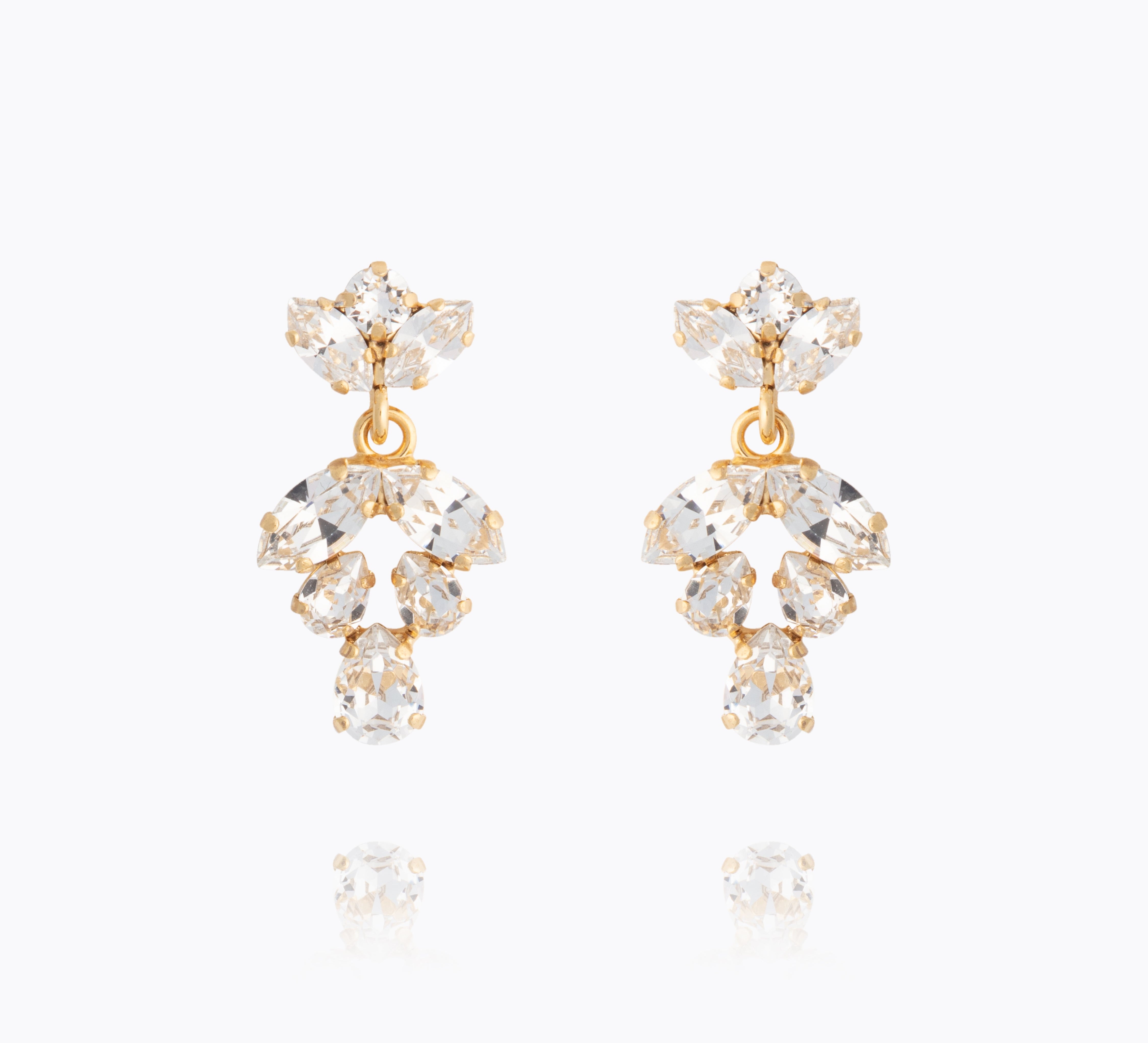 Caroline Svedbom - Kiss Me Earrings Crystal Gold