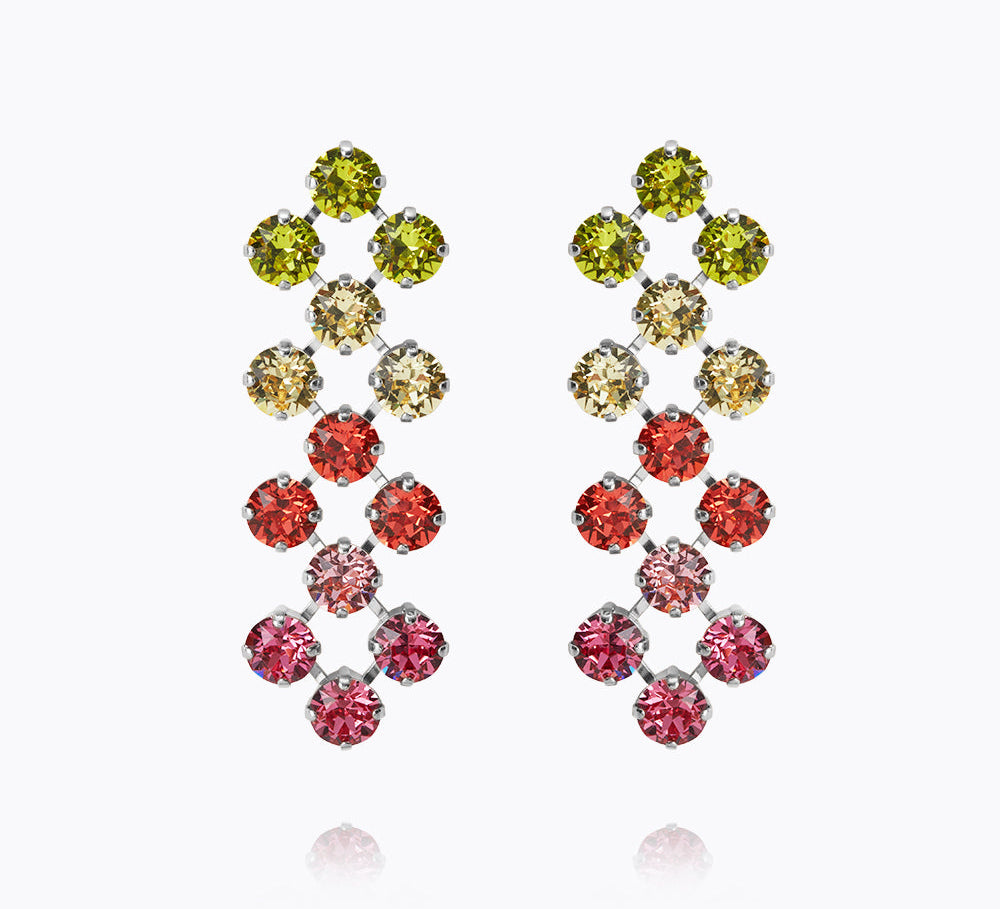 Caroline Svedbom - Livia Earrings Tropicana Combo Rhodium