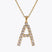 Caroline Svedbom - Letter Necklace Crystal Gold 70 Letter A Cm