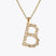 Caroline Svedbom - Letter Necklace Crystal Gold 70 Letter B Cm