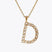 Caroline Svedbom - Letter Necklace Crystal Gold 70 Letter D Cm