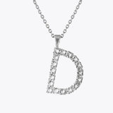 Caroline Svedbom - Letter Necklace Crystal Rhodium 70 Letter D Cm