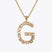 Caroline Svedbom - Letter Necklace Crystal Gold 70 Letter G Cm