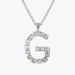 Caroline Svedbom - Letter Necklace Crystal Rhodium 70 Letter G Cm